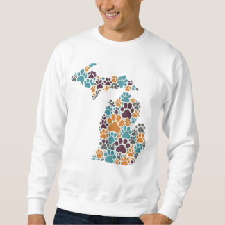 Michigan Paw Prints Mannen Basic Sweatshirt