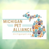 Michigan Paw Prints Raamsticker (Vel 3)
