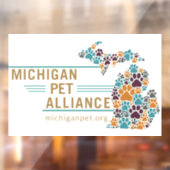 Michigan Paw Prints Raamsticker (Vel 2)