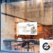 Michigan Paw Prints Raamsticker (Cafe Raam)