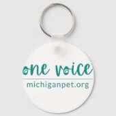 Michigan Paw Prints Sleutelhanger (Achterkant)