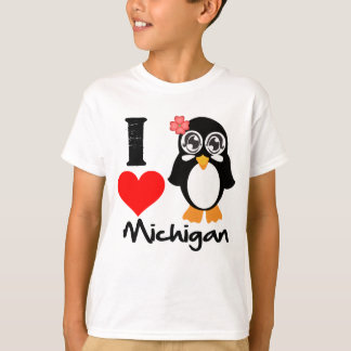 Michigan Penguin - Ik hou van Michigan T-shirt