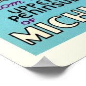 Michigan Penninsula 16x24 Map Poster (Hoek)