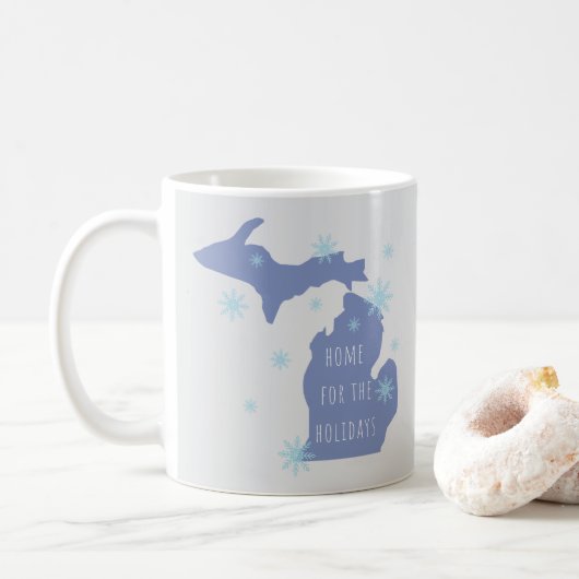 Michigan Personalized Name Holiday Mug (Avec donut)