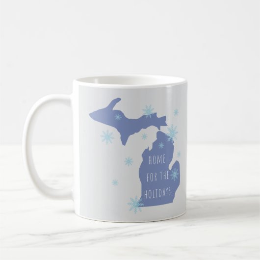 Michigan Personalized Name Holiday Mug (Gauche)