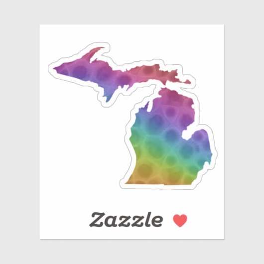 Michigan Petoskey | Sticker d'état de Great Lake (Feuille)