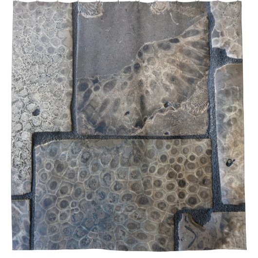 Michigan Petoskey Stone Douchegordijn (Voorkant)