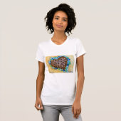 Michigan Petoskey Stone Ladies v cou t-shirt (Devant entier)