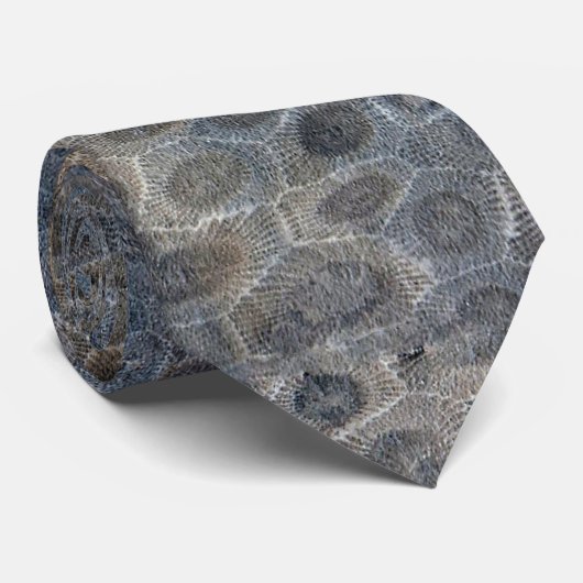Michigan Petoskey Stone Pattern Stropdas (Opgerold)