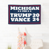Michigan pour la bannière Trump Vance 2024 (En situation)
