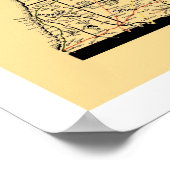 Michigan Railroad Map 1897 Poster (Hoek)