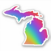 Michigan Rainbow couleurs | Sticker d'état de Grea (Devant)