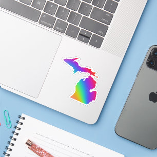 Michigan Rainbow couleurs Sticker d'état de Grea
