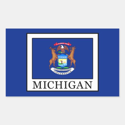 Michigan Rechthoekige Sticker (Voorkant)