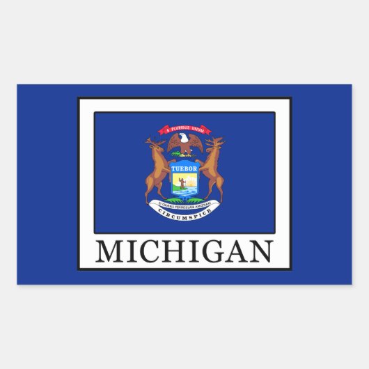 Michigan Rechthoekige Sticker (Voorkant)