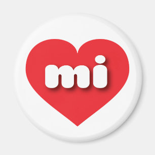 Michigan red hart - Ik hou van hem Magneet