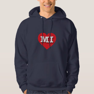 MIchigan Red Heart - Ik hou van MI Hoodie