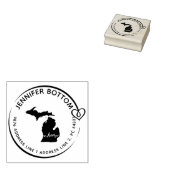 Michigan retouradres bedrijf rubberstempel (Gestempeld)