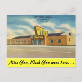 Michigan, Riverside Arena, Rollschaatsen Briefkaart