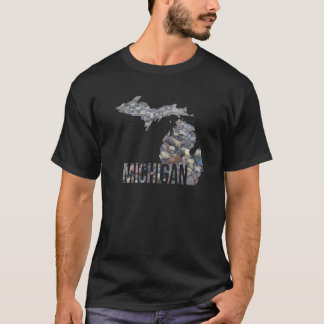 Michigan Rock Beach Lake State MI Geology T-shirt