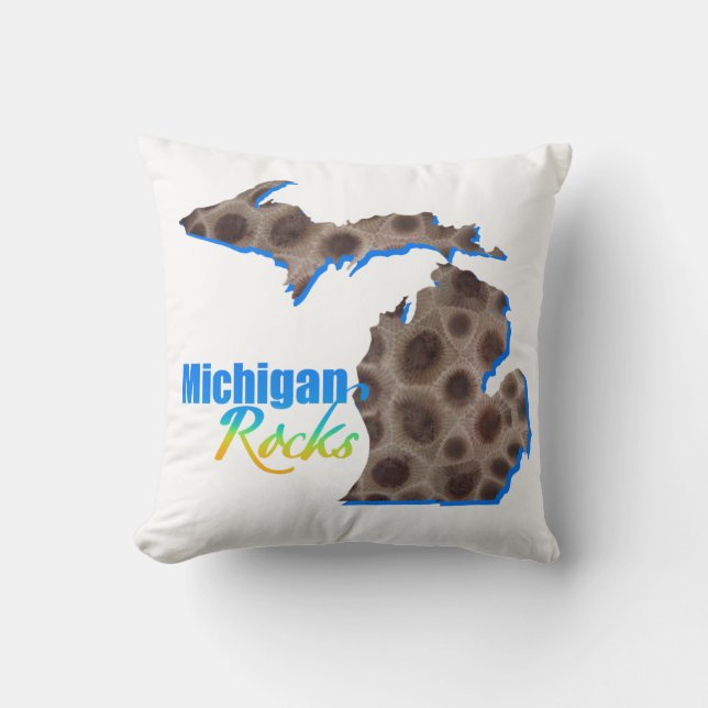 Michigan rocks | Patroon van petoespeelsteen Kussen (Voorkant)