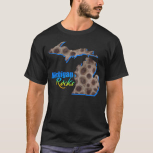 Michigan rocks Patroon van petoespeelsteen T-shirt
