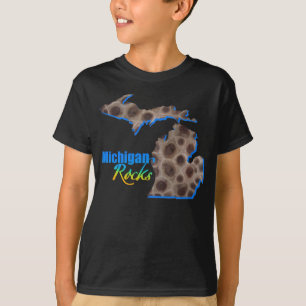 Michigan rocks   Patroon van petoespeelsteen T-shirt