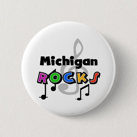 Michigan Rocks Ronde Button 5,7 Cm (Voorkant)