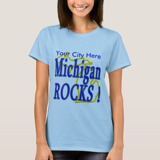 Michigan Rocks. T-shirt (Voorkant)