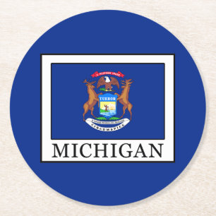 Michigan Ronde Kartonnen Onderzetter