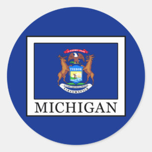 Michigan Ronde Sticker
