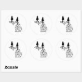 Michigan Roots Ronde Sticker (Vel)