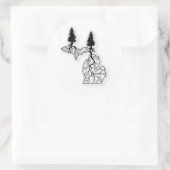 Michigan Roots Ronde Sticker (Tas)