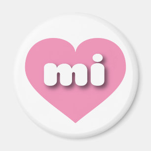 MIchigan roze hart - Ik hou van mi Magneet