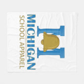 Michigan School Apparel Fleece Deken (Voorkant (Horizontaal))