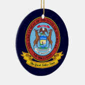 Michigan Seal Keramisch Ornament (Rechts)