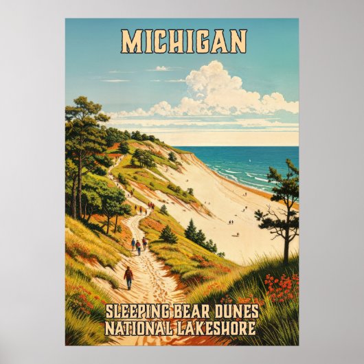 Michigan Slapen Beer Dunes National Lakeshore 03 Poster (Voorkant)