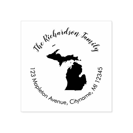 Michigan staat retour adres rubber stempel (Afrduk)