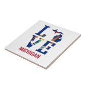 Michigan staatsliefde tegeltje (Zijkant)