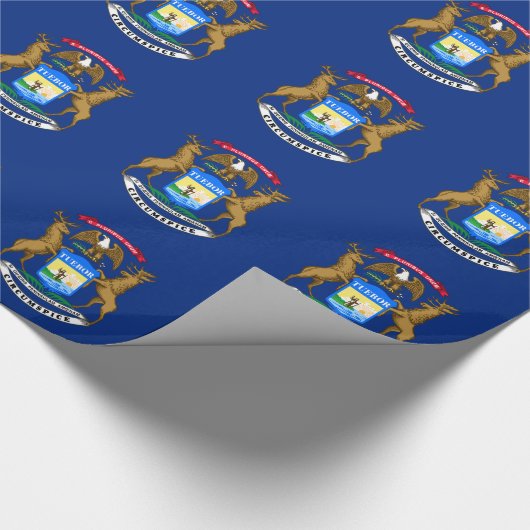 Michigan Staatsvlag Cadeaupapier (Hoek)