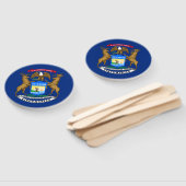 Michigan Staatsvlag Handwaaier (Niet-gemonteerd)