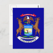 Michigan State Flag Briefkaart (Voorkant / Achterkant)
