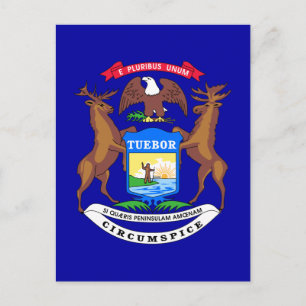 Michigan State Flag Briefkaart