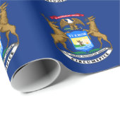 Michigan State Flag Cadeaupapier (Rol Hoek)