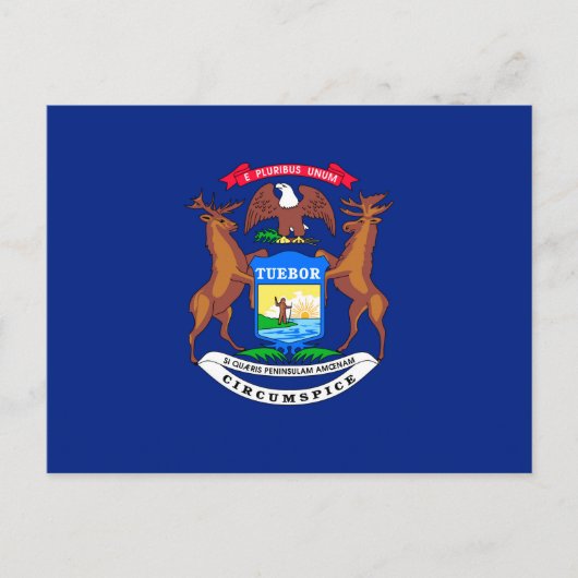 Michigan State Flag Design Briefkaart (Voorkant)