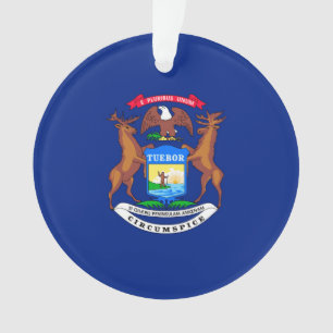 Michigan State Flag Design Ornament