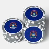 Michigan State Flag Design Pokerchips (Opstapeling)