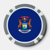 Michigan State Flag Design Pokerchips (Achterkant)