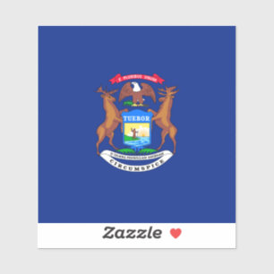 Michigan State Flag Design Sticker