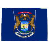 Michigan State Flag Groot Cadeauzakje (Achterkant)